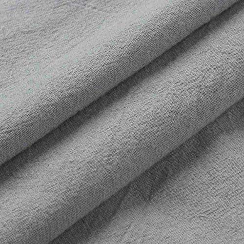 SAMGU Vestido De Delantal Casual para Mujer Vestido De Lino con Delantal Cruzado Cuadrado De Lino Trabajo En El Jardín Gris L
