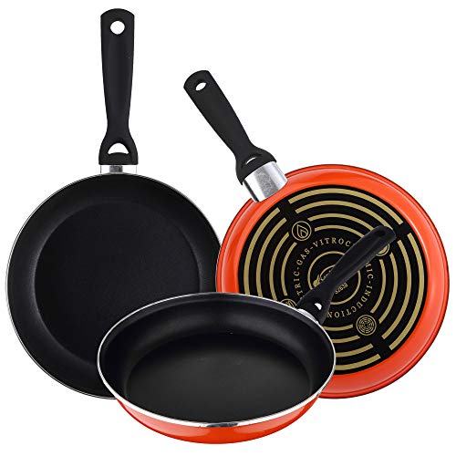 San Ignacio PK1467 3 SARTENES Sunset + Set 4 Cuchillos Cocina, Acero al Carbono