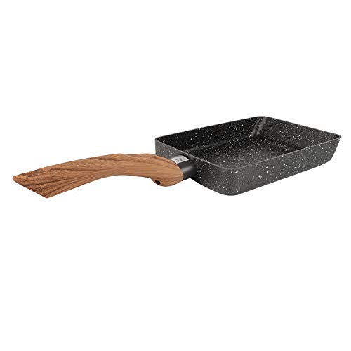 Sartén antiadherente japonesa, Sartén cuadrada portátil de aluminio Huevo escalfado Cocina pequeña