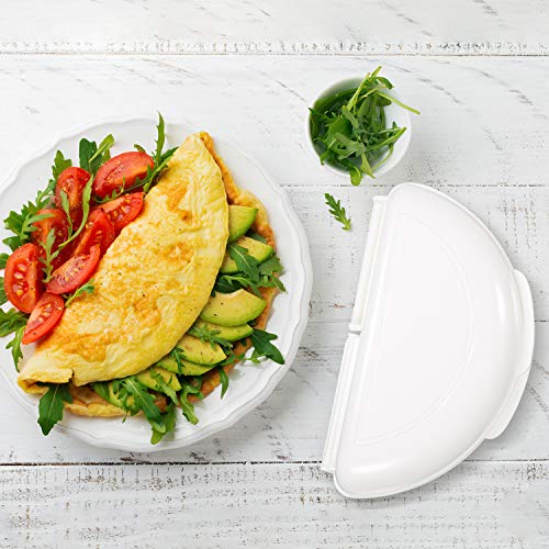 Sartén de Tortillas y Escalfador de Huevos para Microondas, Fabricante de Tortilla de Huevo Escalfador Huevo Utensilios de Cocina para Microondas Huevo Fácil, Aptos para Lavavajilla Antiadherente