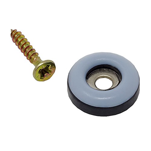SBS protections en teflon | Ø 25 mm | Lot de 16 pièces | patins à visser | incl. Vis