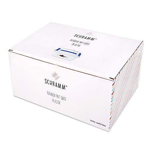 Schramm® Cofre de Costura 30,5cm x 20,5cm x 14,5cm Cofre de Costura de plástico Cofre de Costura con asa con Compartimento de Almacenamiento extraíble Organizador Almacenamiento del Kit de Costura