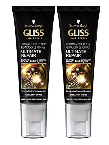 Schwarzkopf Gliss - Reparador de puntas Ultimate Repair, 2 unidades - 50 ml