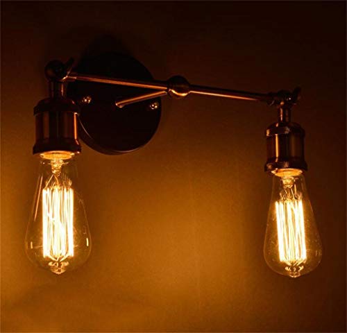 SED Lámpara de Pared Lámpara de Pared Luces Decorativas Pasillo del Dormitorio Rural Americano Restaurante y Bar Industria Retro Pared Creativa Bronce Luz doméstica,1