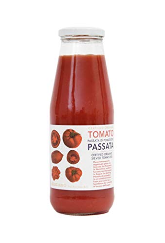 Seggiano Premium Organic Sicilian Tomate Passata 500g - Vegano, sin OGM, y orgánico, hecho de tomates frescos fuera de la vid, lleno de sabor