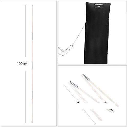 Sekey Funda para sombrilla, Doble Dos Cubiertas para sombrilla, 100% poliéster, Negro