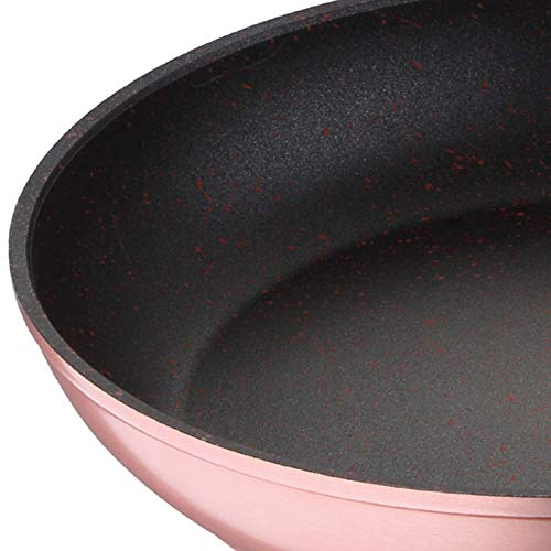 Set Neon Rose Gold: sartenes Ø20 Ø24 y Ø30 cm, aluminio forjado, antiadherente mármol, inducción, con mangos tubulares en acero inoxidable