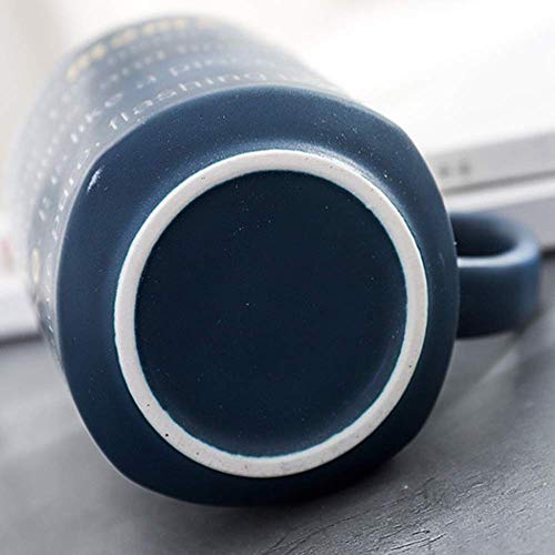 SGZBY Alivio De La Taza Dibujo En Inglés Taza De Cerámica Dorada Estudiantes Masculinos Y Femeninos Taza De Café con Leche Taza De Regalo Creativa