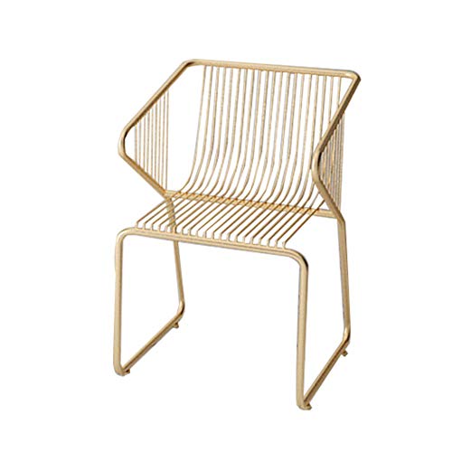 Silla Nordic Iron Lounge Silla Western Restaurant Cafe Comedor Silla Oficina Silla de Hierro Hueca