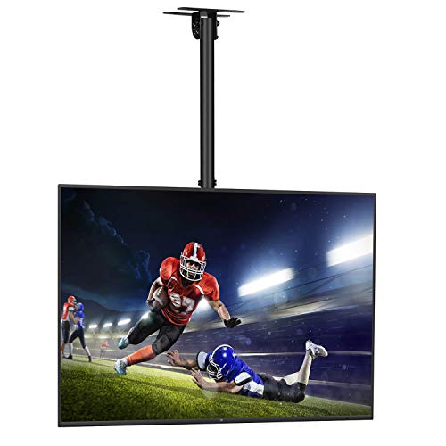 SIMBR Soporte TV de Techo con Altura Ajustable Soporte para Televisión con Pantalla LED/LCD/Plasma de 22-75 '' Carga Máxima 50kg, VESA Máxima 600×400 Inclinable y Giratorio