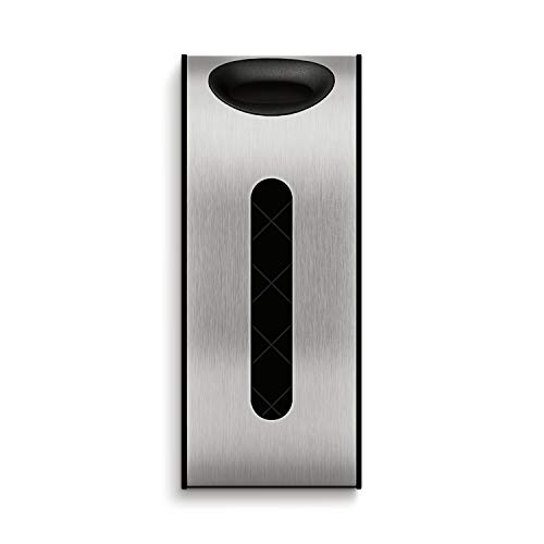simplehuman, dispensador de bolsas de pared, acero inoxidable cepillado
