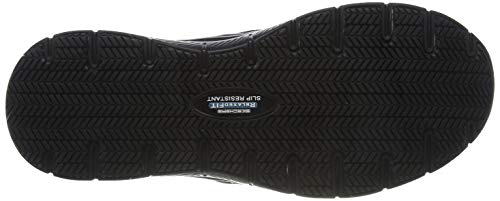 Skechers Flex Advantage Sr, Cordless Shoes for Men, Black (Black Black), 9 UK (43 EU)