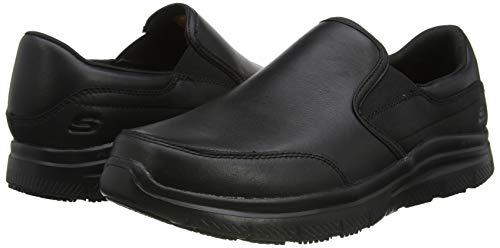 Skechers Flex Advantage Sr, Cordless Shoes for Men, Black (Black Black), 9 UK (43 EU)