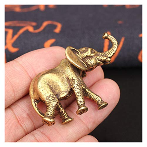 SMchwbc Antiguo Miniatura de Bronce Elefante Figurines té Tabla Mascotas Ornamento Decoración Animal sólido de Cobre Crafts Decoración de la Sala (Color : Elephant Figurine)