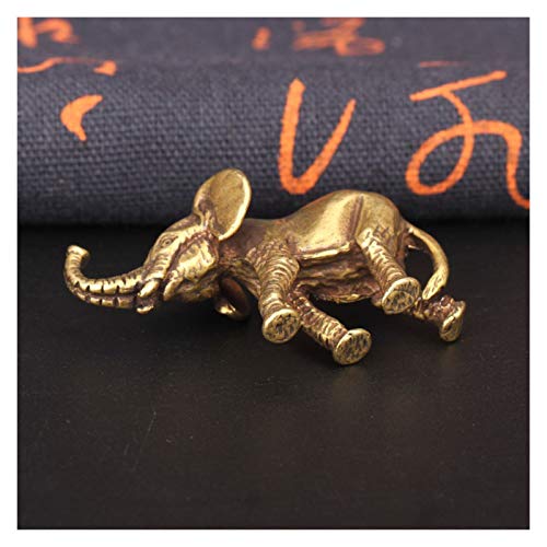 SMchwbc Antiguo Miniatura de Bronce Elefante Figurines té Tabla Mascotas Ornamento Decoración Animal sólido de Cobre Crafts Decoración de la Sala (Color : Elephant Figurine)