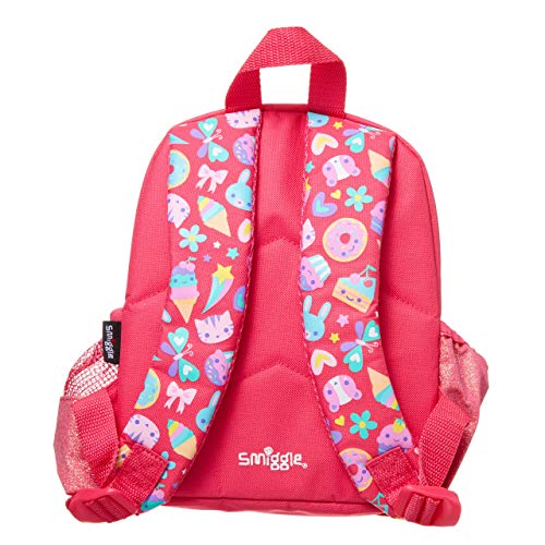 Smiggle Skip Teeny Tiny, Mochila de guardería para niñas y niños con Dos Bolsillos para Botellas y Etiqueta para el nombreCon Dibujos de Helados