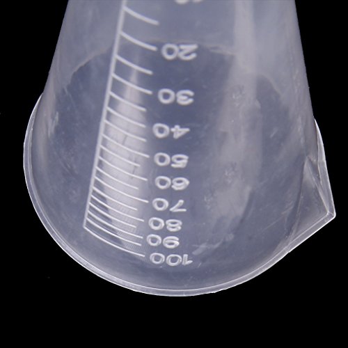 SODIAL(R) 100ml cocina laboratorio plastico medida beaker taza de medicion