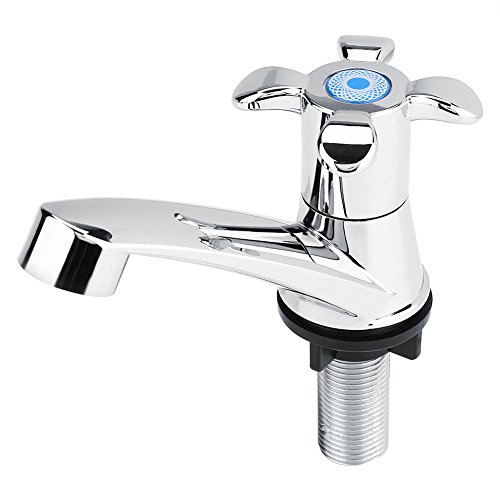 Sola Llave Fría - Plástico ABS Sola manija Cuenca del grifo Grifo de agua Lavabo del baño Lavabo del lavabo Lavabo de mano Lavamanos Lavabo de mano Accesorios(Flor G1/2)