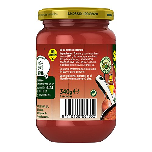 SOLIS Sofrito Estilo Casero Frasco Cristal - Tomate frito sin gluten - 340g