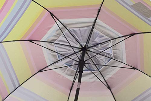 Sombrilla Crevicosta - Sombrilla con espiral, aluminio reforzado, diseño Multicolor, 200 cm de diámetro de parasol