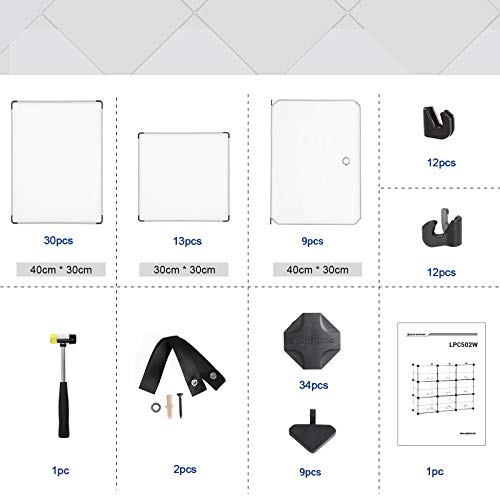 SONGMICS Cubo de Almacenamiento con Puertas, Zapatero, Organizador de Plástico con Separadores, Mazo de Goma Incluido, para Armario, Sala, Dormitorio, Blanco LPC502W