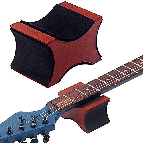 Soporte de cuello para guitarra nakw88 para reparación de guitarra, instrumento de cuerda para guitarra eléctrica y acústica y bajo, Luthier herramienta de reparación, No nulo, café, Tamaño libre