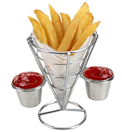 Soporte en cono de alta calidad para patatas fritas Huaxiong, decoración de mesa