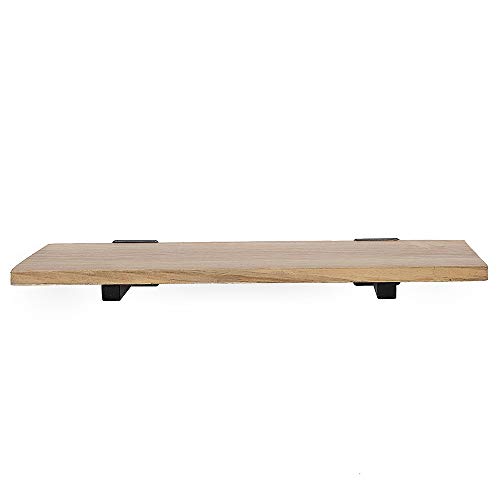 Soporte para Estanterías de Metal - 30cm Soporte de Pared Multiuso Decorativo Estilo Industrial Retro, Estanterías del Hierro del Estilo de la Vendimia de Almacenamiento Montaje en Pared Negro