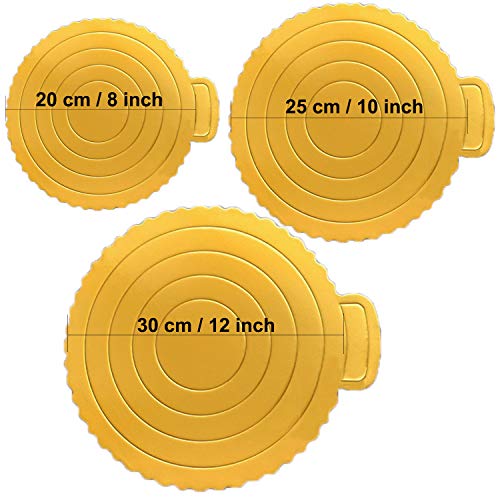 Soporte Tartas Carton Bases de Carton para Tartas 20cm 25cm 30cm Base Tarta Redonda Carton Conjunto de 6