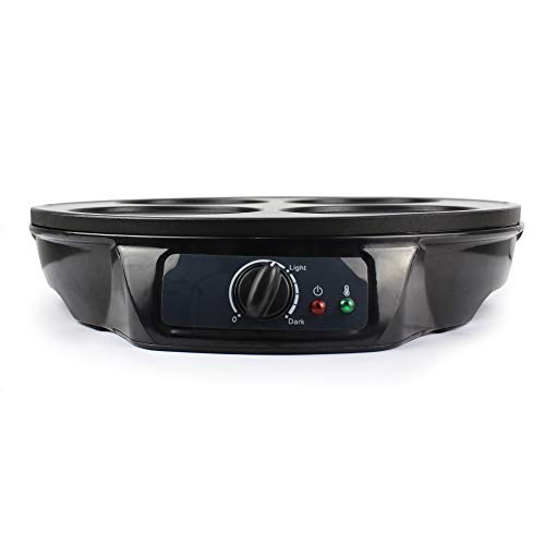 Sotech - Cocedor de Crepes, Creperá Eléctrica, Plato de 4 ranuras, Material: Aluminio y baquelita, Potencia: 1000 W