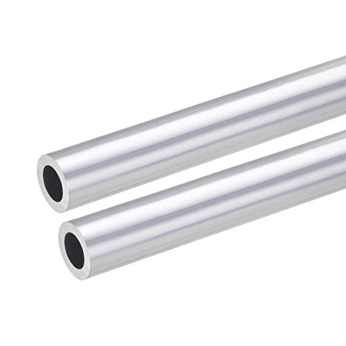 sourcing map 6063 Aluminio Redondo Tubo 22mm OD 14mm Interior Diámetro 300mm Longitud Sin Costura Recto Tubo 2uds