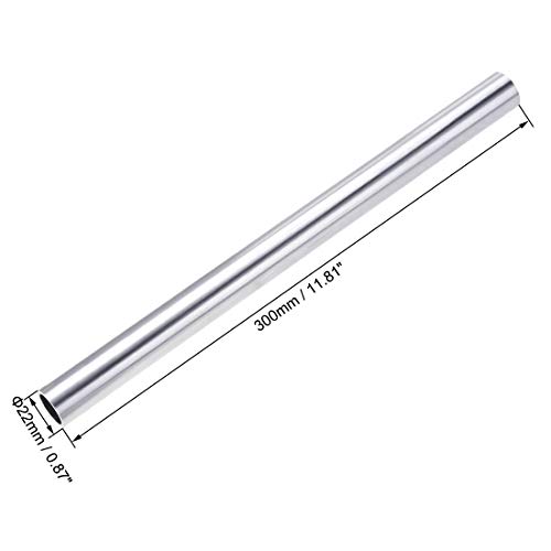 sourcing map 6063 Aluminio Redondo Tubo 22mm OD 18mm Interior Diámetro 300mm Longitud Sin Costura Recto Tubo