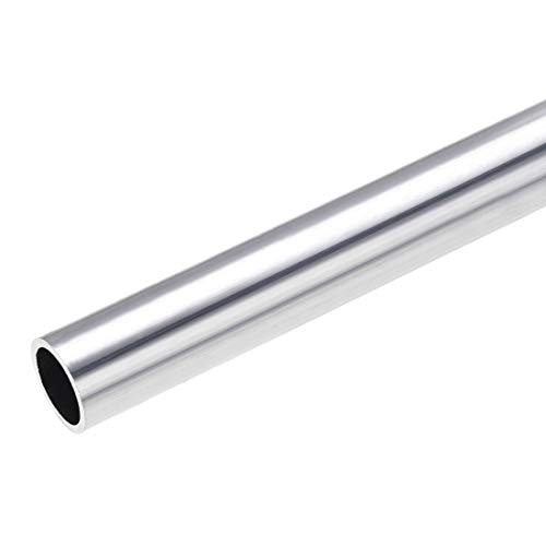 sourcing map 6063 Aluminio Redondo Tubo 22mm OD 18mm Interior Diámetro 300mm Longitud Sin Costura Recto Tubo