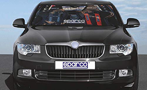 Sparco SPC1717M Parasol de Aluminio Piloto ventosas 130 x 70 cm y Universal