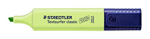 Staedtler 364 C530. Rotulador fluorescente Textsurfer Classic Pastel y Vintage. Caja con 10 Marcadores de color verde lima