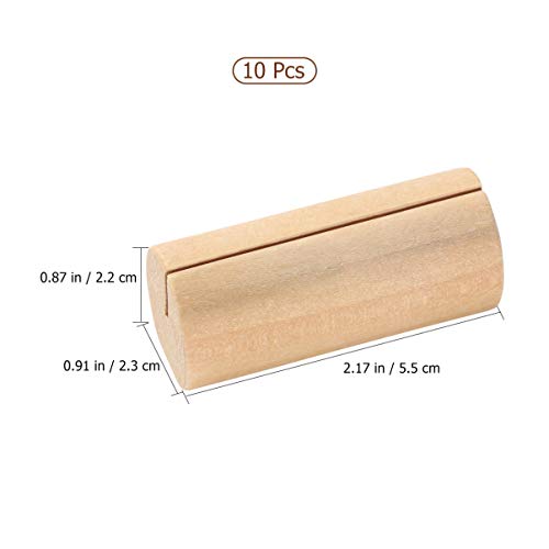 STOBOK Portatarjetas de madera de 10 piezas porta-número de mesa de fotos de forma cilíndrica para reunión de banquete