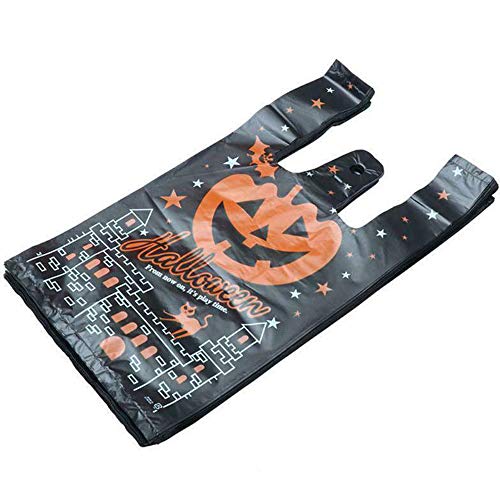 styleinside 100 Piezas Negro Calabaza Halloween Bolso de Compras al por Mayor Chaleco de plástico portátil Bolsas de Embalaje