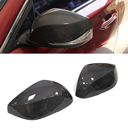 SXGKY Cubre El Reemplazo Cubierta del Espejo Real De Fibra De Carbono Opinión De Lado Trasero Cubierta Espejo Reemplazo Fit For Infiniti Q50 Q60 Q70 XQ30 SQ50 2014-2017 Marco de Espejo FFFF