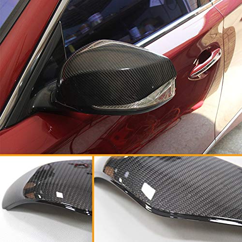 SXGKY Cubre El Reemplazo Cubierta del Espejo Real De Fibra De Carbono Opinión De Lado Trasero Cubierta Espejo Reemplazo Fit For Infiniti Q50 Q60 Q70 XQ30 SQ50 2014-2017 Marco de Espejo FFFF