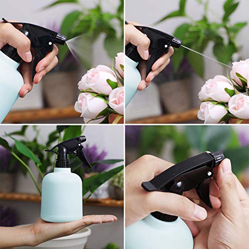 T4U Planta de Plástico Mister, Botella de Spray de Niebla Fina con Gatillo de Bomba Superior, Regadera de Planta de Interior Rociador de Agua para Flores Plantas Jardín de Casa, Azúl (600ML)
