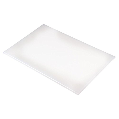 Tabla de cortar Hygiplas antibacteriana de baja densidad, blanca, 450 x 300 x 10 mm para leche.