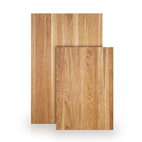 Tabla de cortar Rivera de madera de roble, antibacteriana, tabla de cortar de madera para el hogar, restaurante o bar, producto para años largos, estilo escandinavo, grande, 35 x 25 x 3 cm (M)