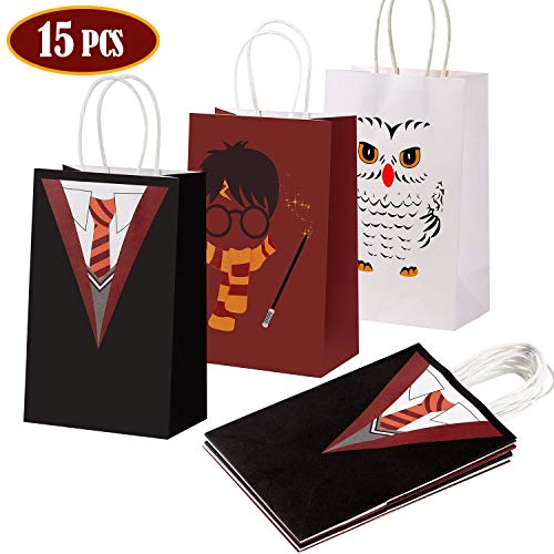 Tacobear 15 Piezas Mago Bolsa Regalo Wizard Bolsas Papel Bolsa Dulces para Niños Wizard Party Fiesta Artículos para cumpleaños
