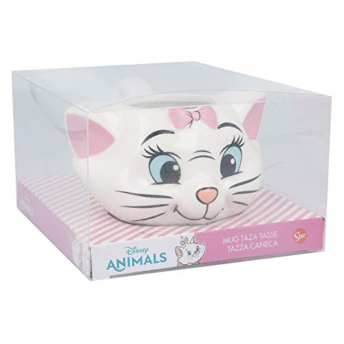 TAZA CERAMICA 3D EN CAJA REGALO TRANSPARENTE ARISTOGATOS MARIE