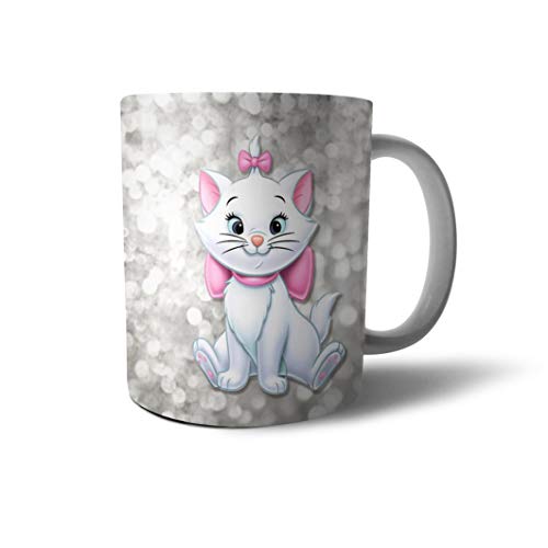 Taza de té y café, diseño de Los Aristogatos de Disney, con texto en inglés "Marie Duquess", 10 oz, cerámica, Diseño 4, 280 g