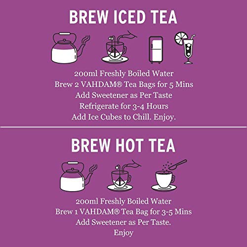 Té negro Darjeeling de Himalaya (30 bolsitas de té) | Cafeína Media, Té de Alta Energía | Bolsas de té Darjeeling sin mezclar puras, 100% certificadas, de India | Té Caliente, Helado o Kombucha