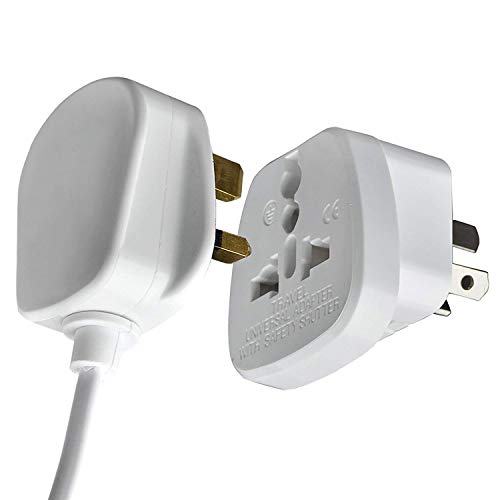 TEC UK - Adaptador de alimentación de Reino Unido a Australia, enchufe de Reino Unido a China para visitantes de Reino Unido a Australia, China y Nueva Zelanda (Pack de 2)