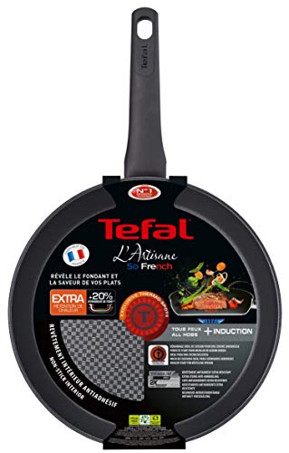 Tefal Artisane G1070202 - Sarten de 21cm Compatible con Todo Tipo cocinas; a Gas, Placa eléctrica, vitrocerámica e inducción, óptima retención del Calor y un diseño sólido y Duradero
