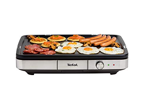 Tefal CB690D12 - Plancha eléctrica Maxi XXL 10/12 personas, plancha de interior y exterior, acero inoxidable