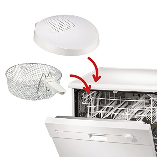 Tefal Maxi Fry FF1001 Freidora, 1900 W, 1.2 Kg, Aluminio, Blanco